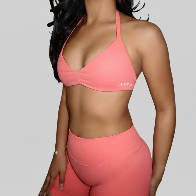 Model on grey background